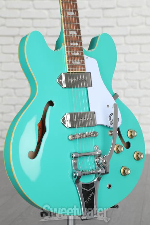 Epiphone Limited-edition Casino Archtop Hollowbody Electric Guitar -  Turquoise with Bigsby Tremolo