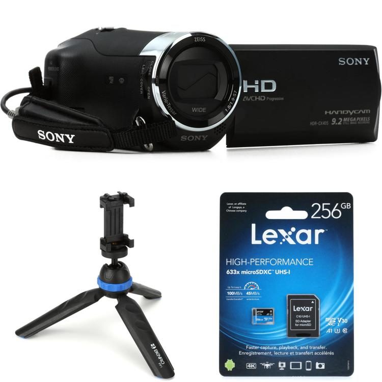 uitzetten Waarschijnlijk water Sony HDR-CX405 Starter Pack with Mini Tripod and 256GB SDXC Card Bundle |  Sweetwater