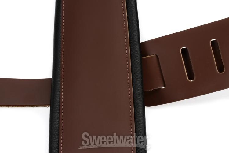 Levy's DM1PD Genuine Leather Guitar Strap - Brown | Sweetwater