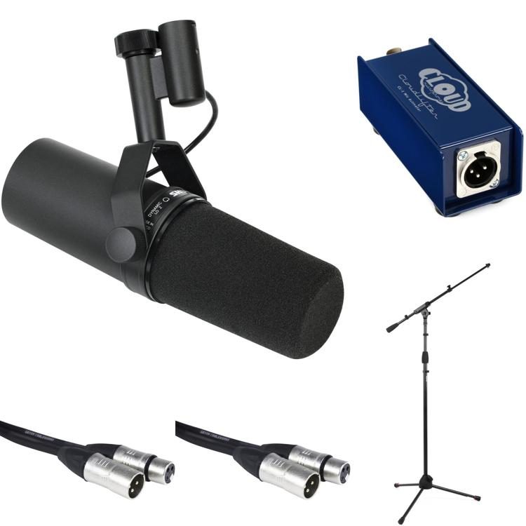Shure SM7B Dynamic Microphone and CL-1 Cloudlifter Bundle with Stand and  Cables