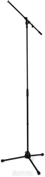 K&M 210/2 Microphone Stand with Fixed Boom - Black | Sweetwater