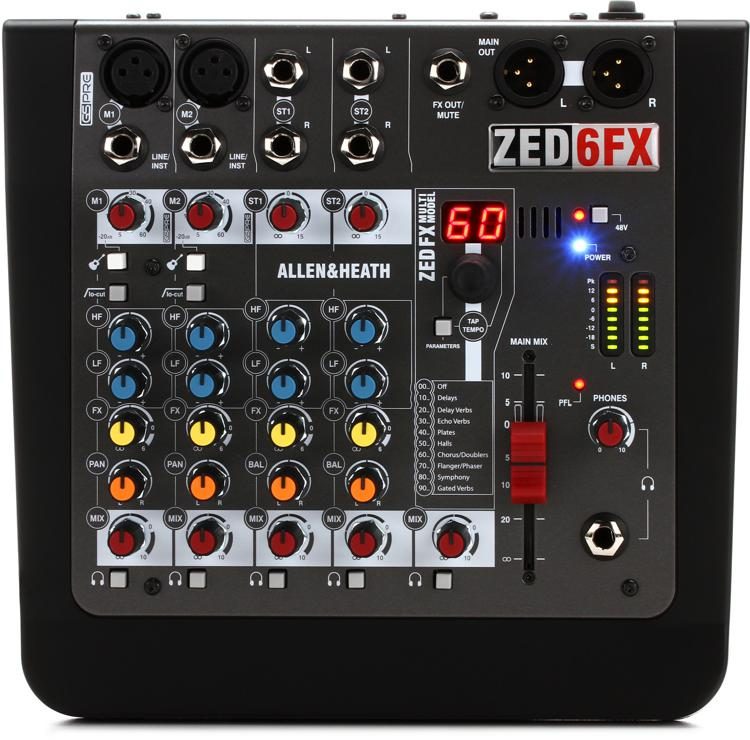 Allen & Heath ZED-6FX 4-channel Mixer with Effects