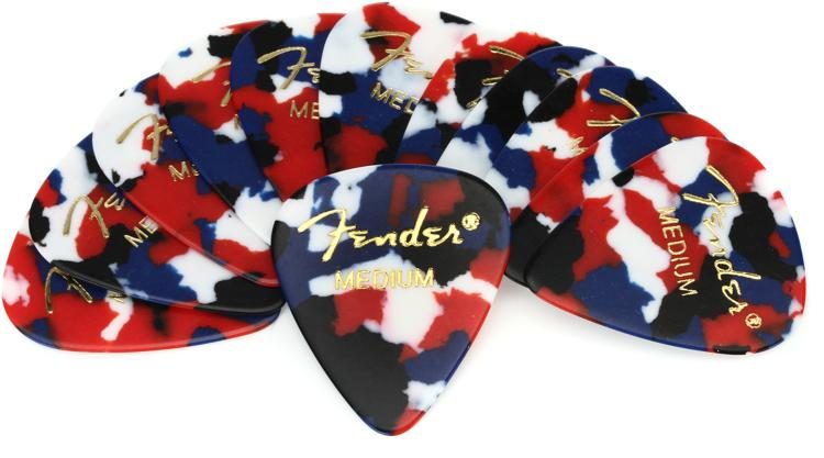 Fender 351 Shape Classic Celluloid Picks - Medium Confetti 12-pack |  Sweetwater