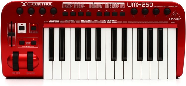 umx250 midi keyboard