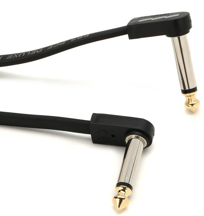EBS PCF-DL10 Deluxe Flat Patch Cable - Right Angle to Right Angle - 3.94  inch | Sweetwater
