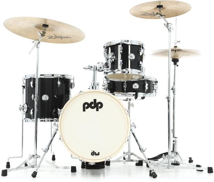 PDP New Yorker 4-piece Shell Pack - Black Onyx Sparkle