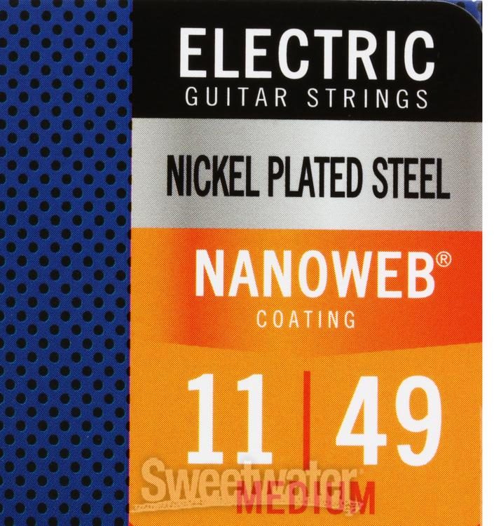 12102 Bulk Buy 6 Sets of Elixir Nanoweb 11-49 Medium Electric Guitar Strings 