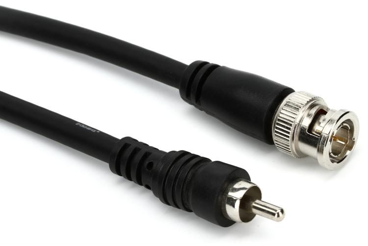 Hosa BNR-103 75-ohm RG-59/U BNC to RCA Coax Cable - 3' | Sweetwater