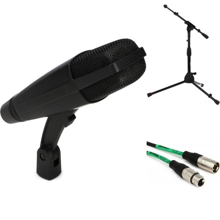 Sennheiser MD 421-II Cardioid Dynamic Microphone Bundle with Short Stand  and Cable