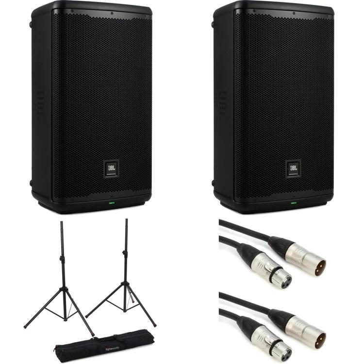 tempo venskab Forekomme JBL EON712 Speaker Pair with Stands and Cable | Sweetwater