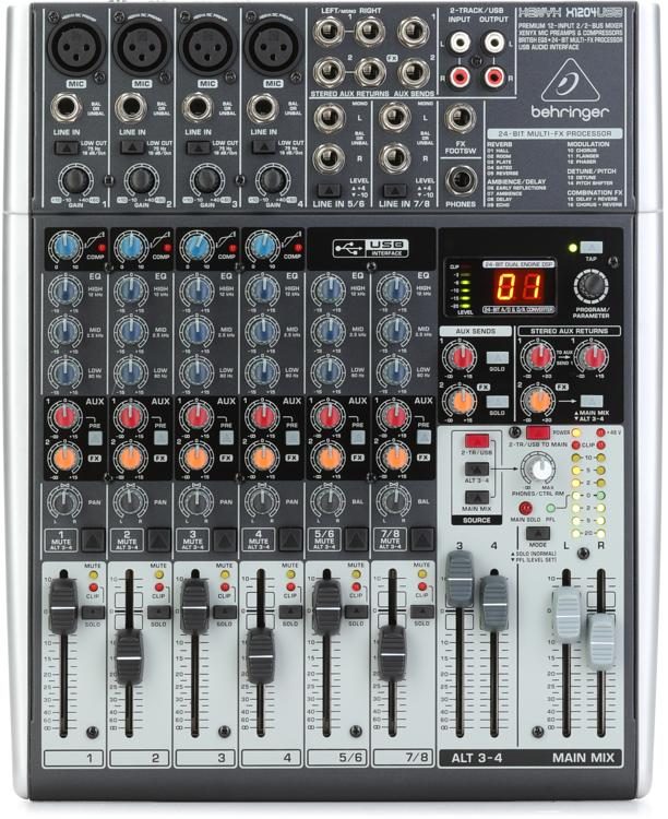 Behringer Xenyx X1204USB Mixer with USB and Effects | Sweetwater