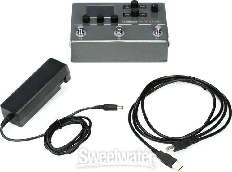Line 6 HX Stomp Guitar Multi-effects Floor Processor Worship Bundle -  Cosmic Gray Sweetwater Exclusive