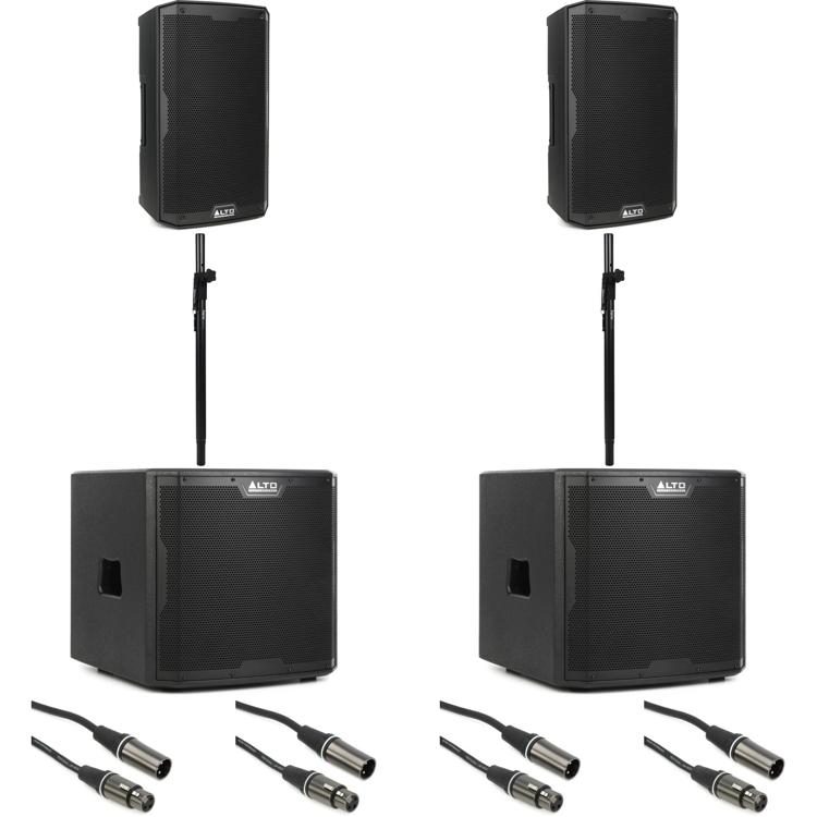 Alto Professional TS410 10-inch Powered Speaker and TS12S 12-inch ...