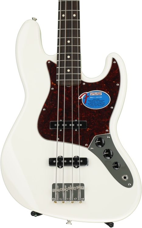 Fender '60s Jazz Bass - Olympic White with Rosewood Fingerboard ...