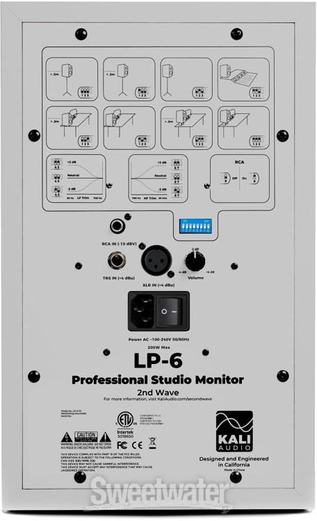 オーディオ機器 スピーカー Kali Audio LP-6 V2 6.5-inch Powered Studio Monitor - White