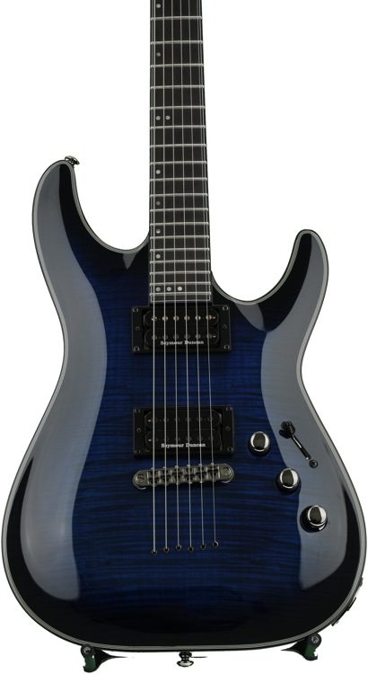 Schecter Blackjack SLS C-1 - See Thru Blue Burst | Sweetwater