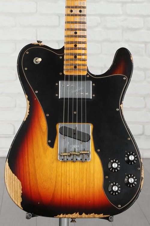Fender Custom Shop Limited-edition '70s Telecaster Custom Heavy Relic -  Bleached 3-color Sunburst