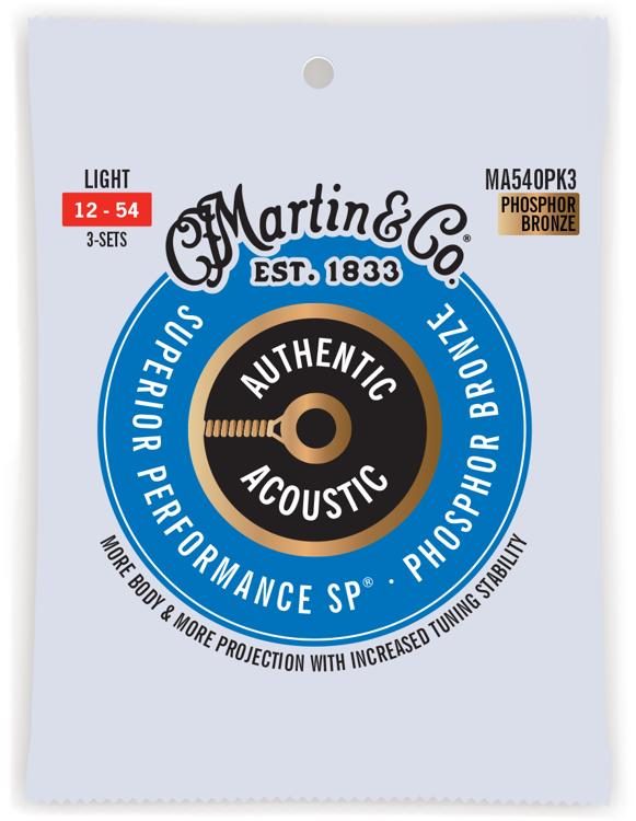 Martin MA540 Authentic Superior Performance Acoustic Guitar Strings ...