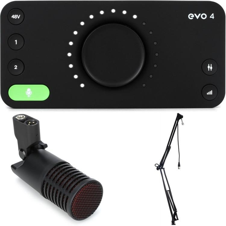 sE Electronics DynaCaster Dynamic Microphone and Audient EVO4 Podcast  Bundle | Sweetwater