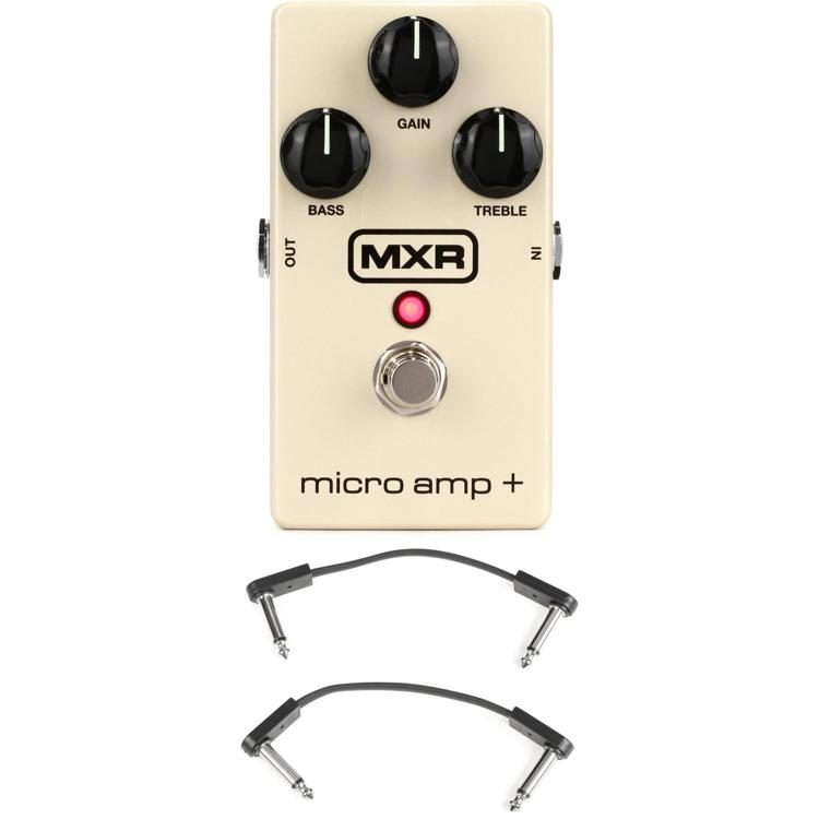 MXR Micro Amp Plus - Clean Boost with 3 Patch Cables | Sweetwater