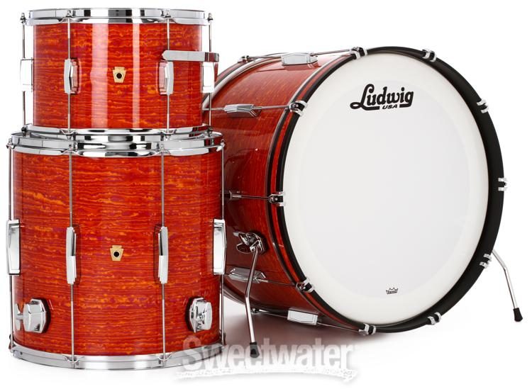 Ludwig Club Date Mahogany Fab 22 Shell Pack - Mod Orange | Sweetwater