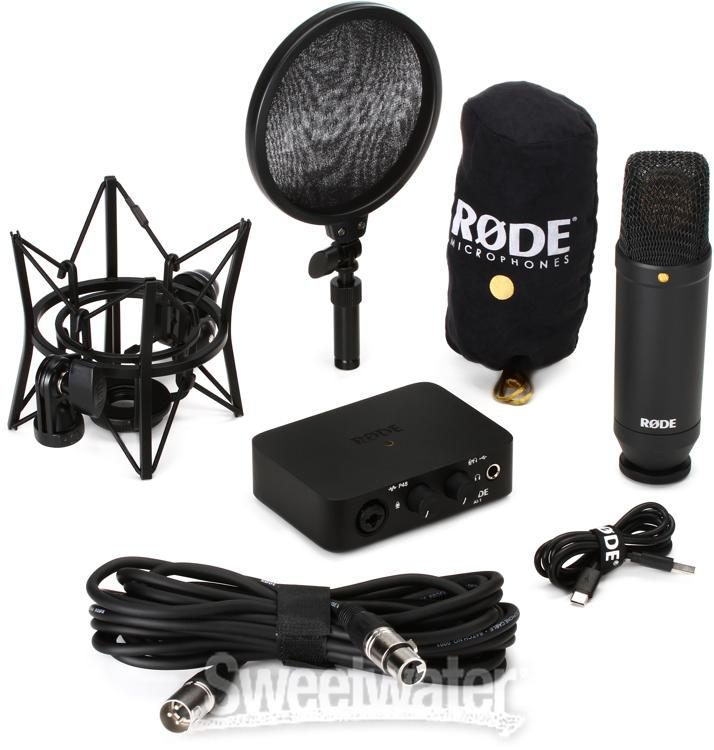RØDE NT1 & AI-1 Kit de estudio completo 1 Micrófono de condensador cardioide e interfaz de audio USB AI-1 