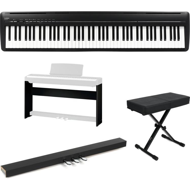 eksil Springe Taktil sans Kawai ES120 88-key Digital Piano with Speakers with Stand, Triple Pedal,  and Bench - Black | Sweetwater