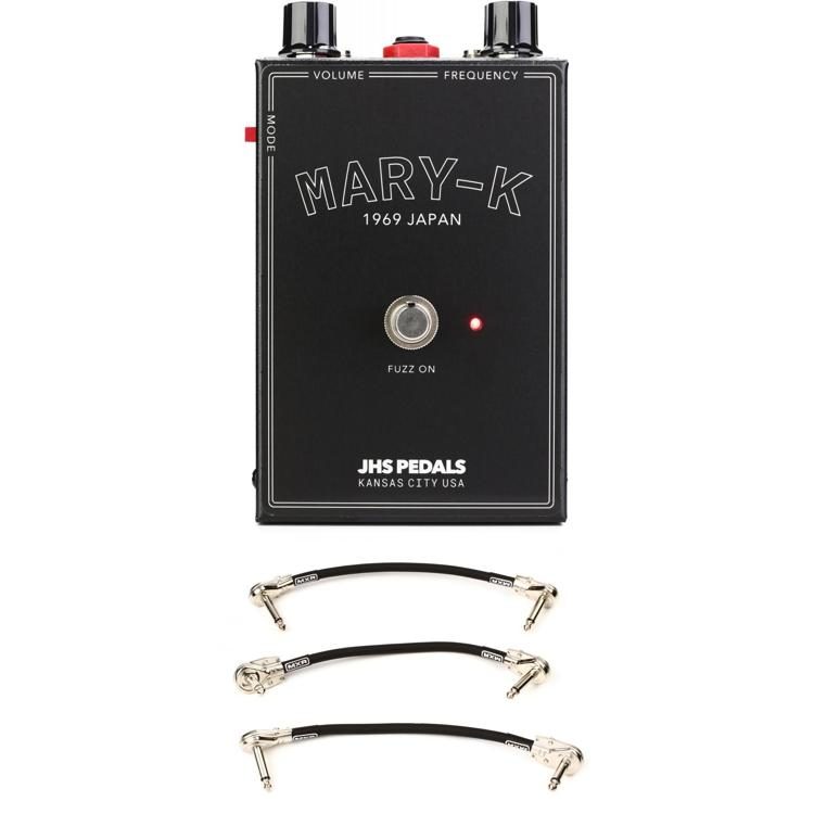 JHS Mary-K Vintage-style Fuzz Effect Pedal with 3 Patch Cables