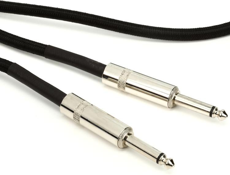 D'Addario PW-BG-15BK Braided Straight to Straight Instrument Cable - 15 ...