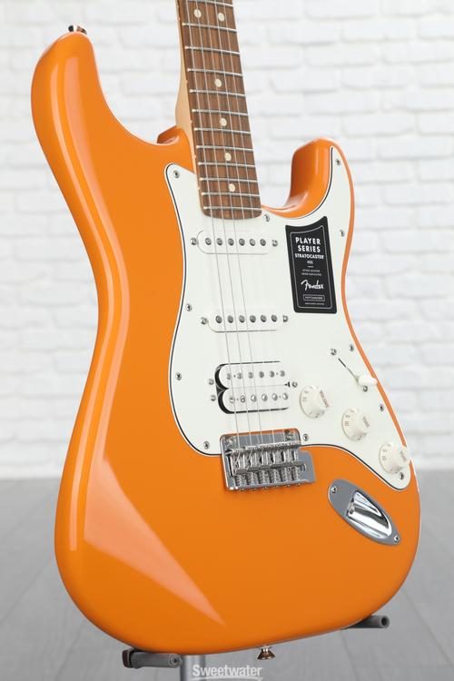 fender player series stratocaster capri orange