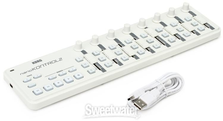 Korg nanoKONTROL2 MIDI Control Surface - White | Sweetwater