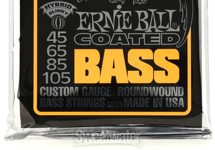 Free Ship U.S. Ernie Ball 3833 Coated Hybrid Slinky Bass Guitar Strings