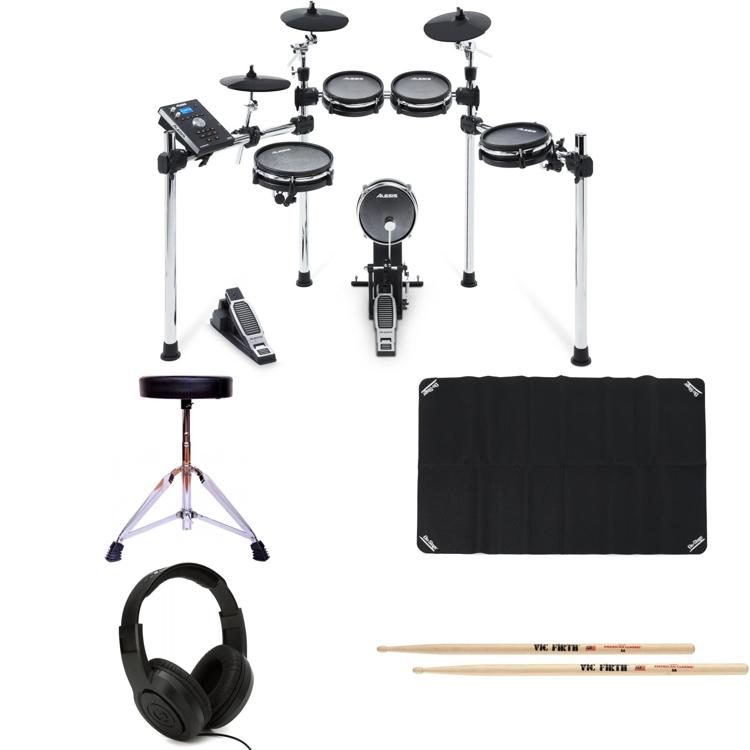 and Microphone Headphones Speaker Alesis Nitro Mesh Full Play Pack with Electronic Drum Set 