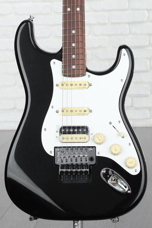 Fender American Ultra Luxe Stratocaster Floyd Rose HSS - Mystic Black with  Rosewood Fingerboard