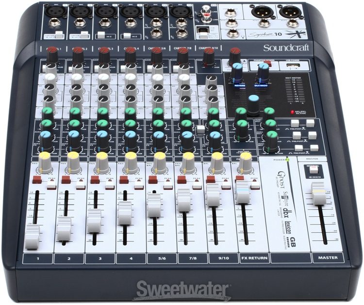 Soundcraft Signature 10 Analog 10-Channel Mixer with Onboard Lexicon Effects 