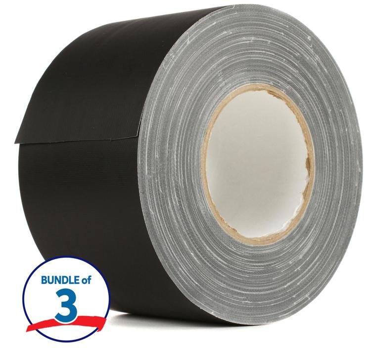 Hosa GFT 459BK 4 Inch Gaffer Tape 60 Yard Roll 3 Pack Black