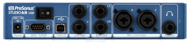 PreSonus Studio 6|8 USB 6x6 USB Audio Interface with 4 XMAX Preamps |  Sweetwater