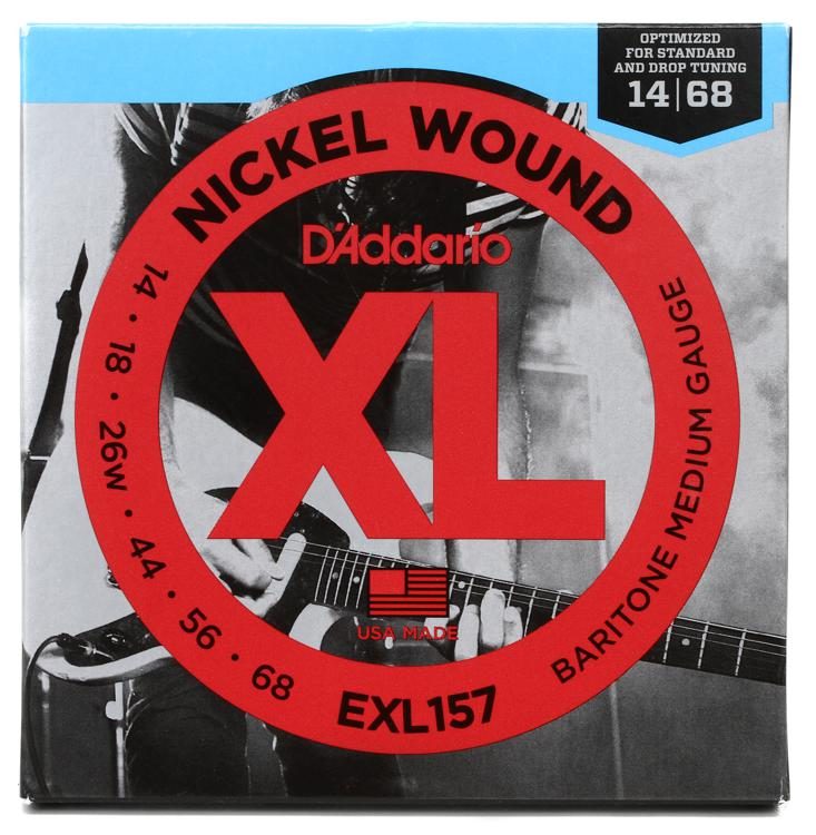 D’Addario EXL157 Baritone Medium Gauge Guitar Strings 14 BLUEBOND