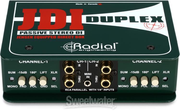 Radial JDI Stereo Jensen Equipped 2-Channel Passive Instrument Direc 