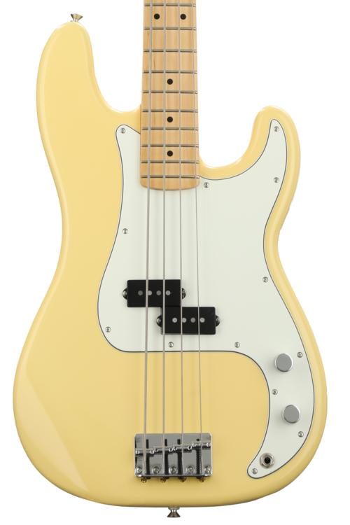 Del Sur Glamour télex Fender Player Precision Bass - Buttercream with Maple Fingerboard |  Sweetwater
