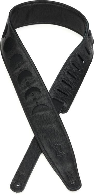 Levy's MG317MP  Padded Garment Leather Guitar Strap - Moon Phases  Black | Sweetwater