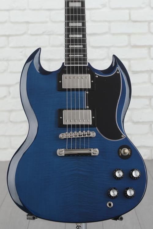 Epiphone SG Custom Electric Guitar Viper Blue Sweetwater Exclusive