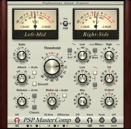 Marine Beskæftiget maskine PSP Audioware MasterComp Mastering Compressor Plug-in | Sweetwater