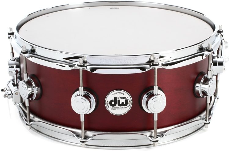 DW Collector's Series Satin Oil Snare Drum - 5.5 x 14 inch - Satin Cherry  Stain