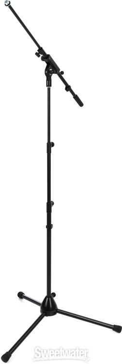 K&M 252 Microphone Stand with Telescoping Boom - Black | Sweetwater