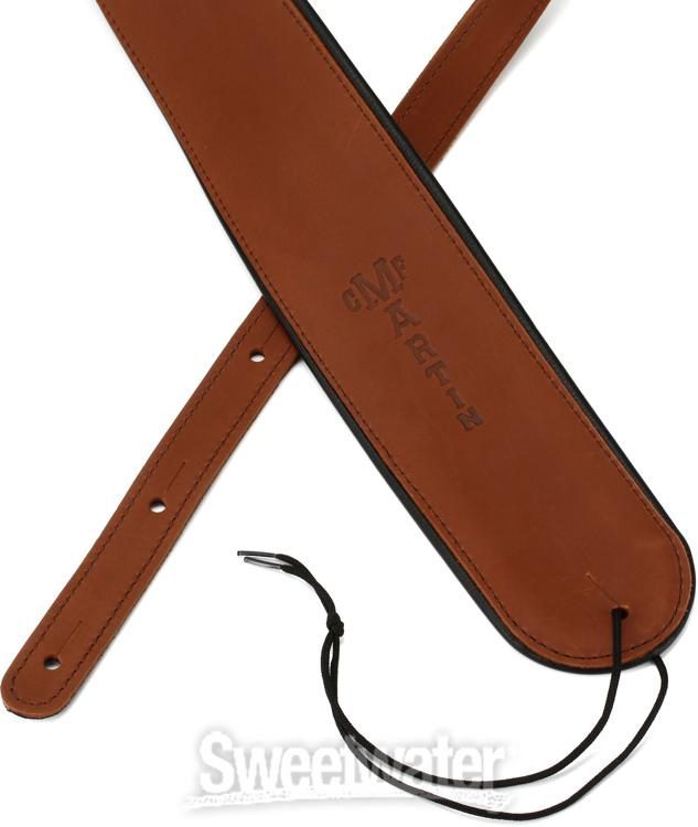 martin premium rolled leather guitar strap