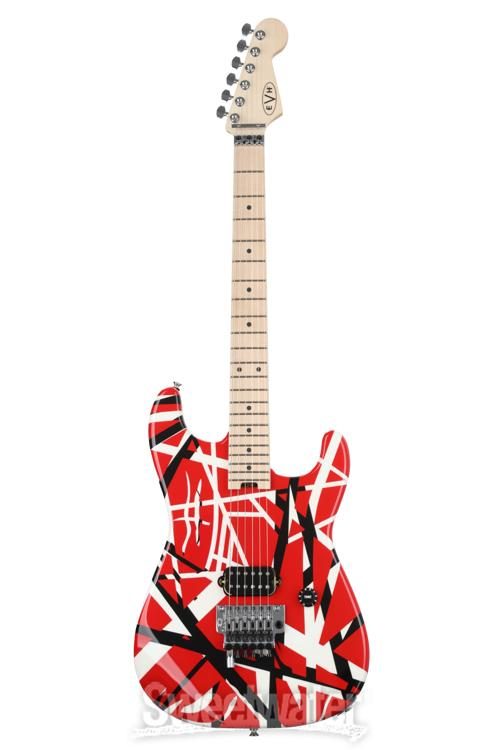 EVH Striped Series - Red with Black and White Stripes