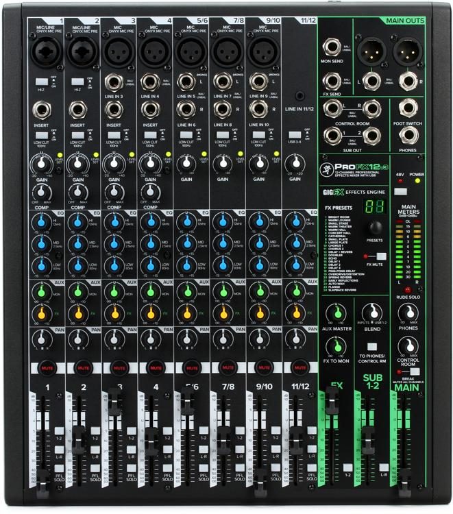 Mackie ProFX12v3 12-channel Mixer with USB and Effects | Sweetwater