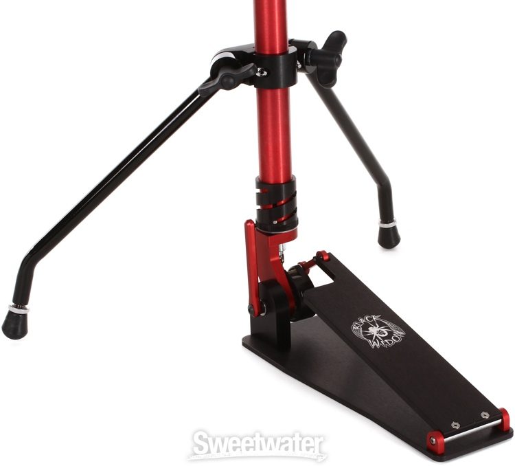Trick Drums Pro 1-V Black Widow Hi-hat Stand - Black and Red 