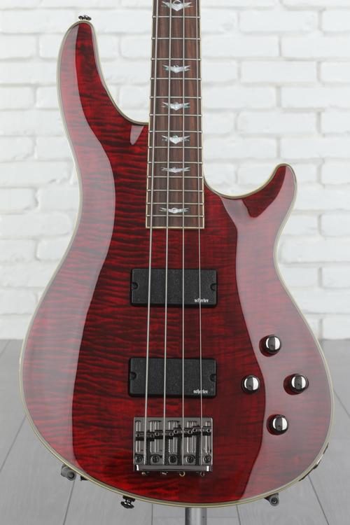 Schecter Omen Extreme-4 Bass Guitar - Black Cherry